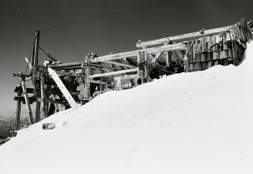 1976, Bergstation Materialseilbahn Adlersruhe