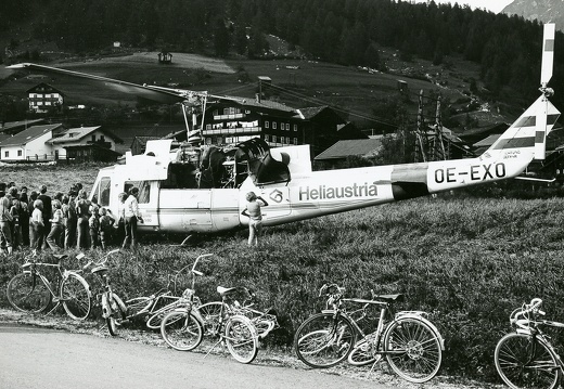 1976, Hubschrauber-Notlandung in Großdorf