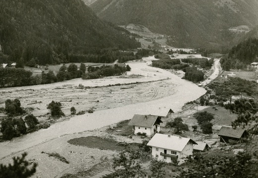 Hochwasser 1966, Luftbild Kalsertal
