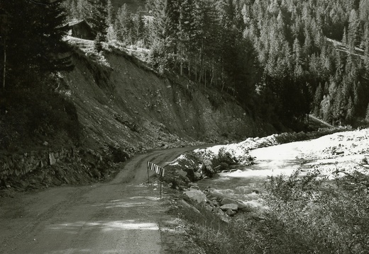 Hochwasser 1966, Kalserstraße bei Arnig