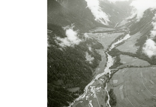 Hochwasser 1966, Luftbild Kalsertal
