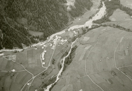 Hochwasser 1966, Luftbild Kalsertal