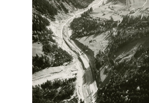 Hochwasser 1966, Luftbild Kalsertal