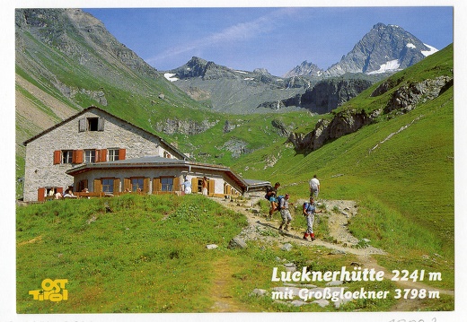 Ansichtskarte Lucknerhütte mit Großglockner