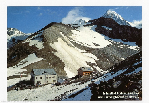 Ansichtskarte Stüdlhütte mit Großglockner