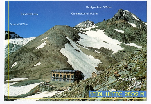 Ansichtskarte Stüdlhütte mit Großglockner