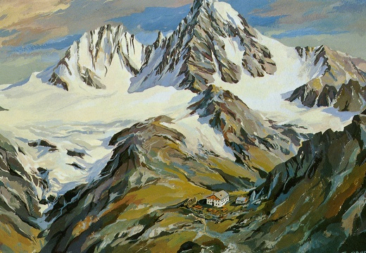 Ansichtskarte Stüdlhütte mit Großglockner