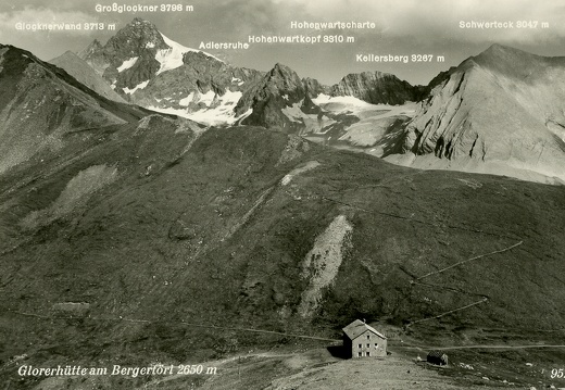 Ansichtskarte Glorerhütte mit Großglockner