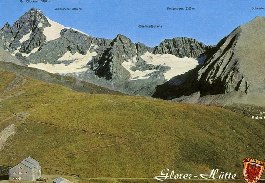 Ansichtskarte Glorerhütte mit Großglockner