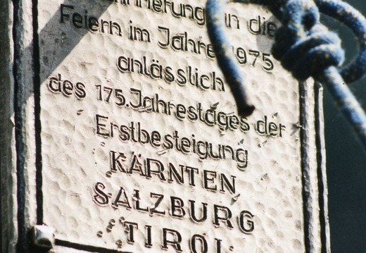 1999, Restaurierung Glocknerkreuz