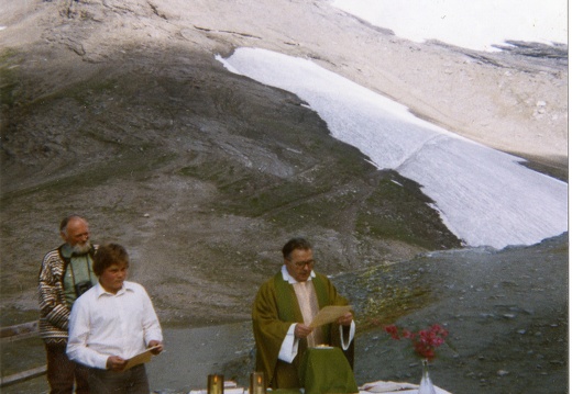 ca. 1978, Bergmesse auf der Stüdlhütte