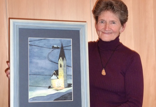 2012,  Aquarell, Briefmarke St. Georg