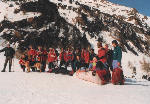 Lawinenübung im Dorfertal mit Abtransport, 1992